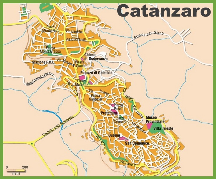 Catanzaro - Mappa Turistica