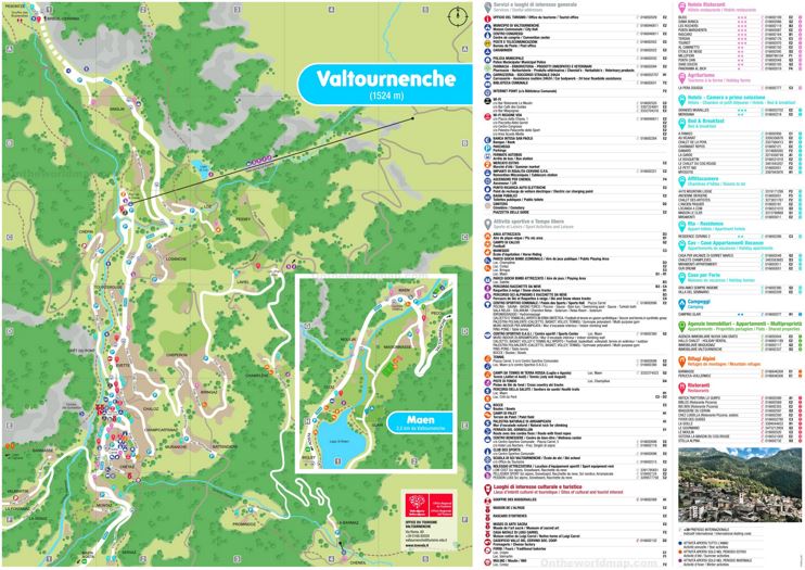 Valtournenche - Mappa Turistica