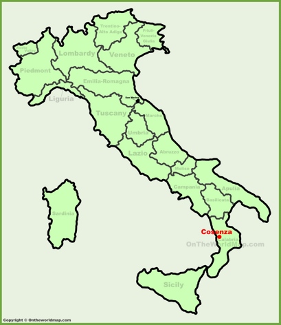 Cosenza - Mappa di localizzazione