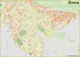 Enna - Mappa della città vecchia