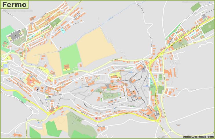 Mappa dettagliata di Fermo