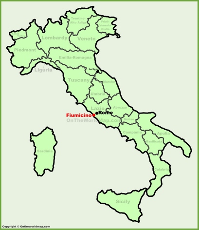 Fiumicino - Mappa di localizzazione