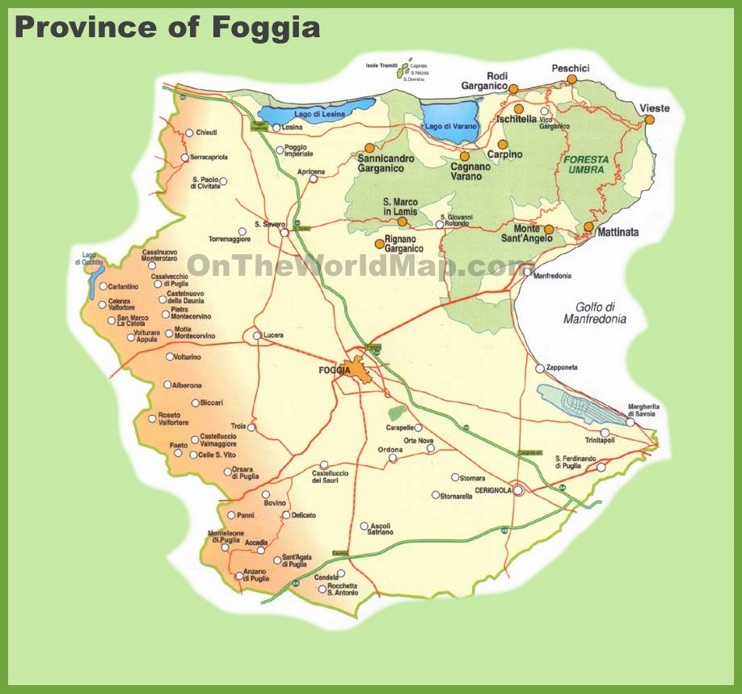 Provincia di Foggia Mappa