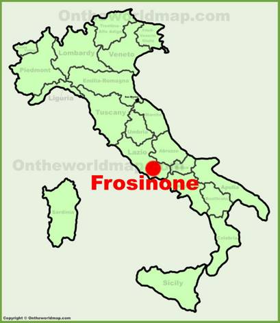 Frosinone - Mappa di localizzazione