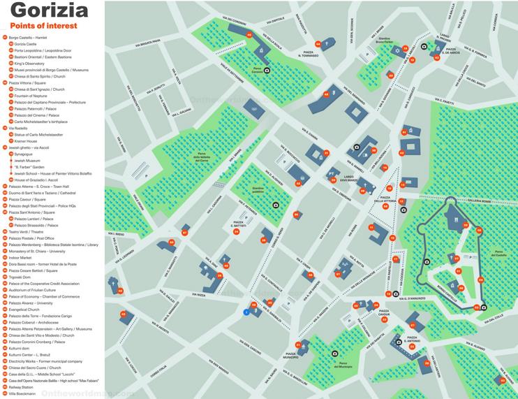 Gorizia - Mappa Turistica