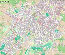 Grande mappa dettagliata di Imola