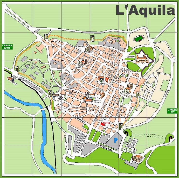 L'Aquila - Mappa Turistica