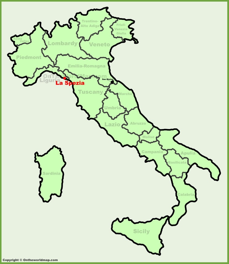 La Spezia sulla mappa dell'Italia