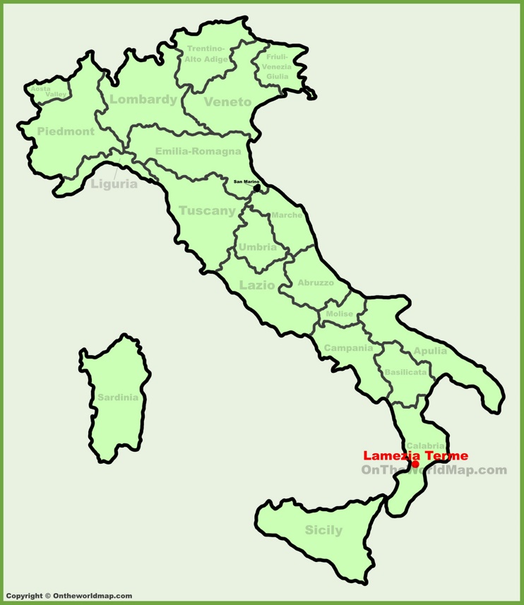 Lamezia Terme sulla mappa dell'Italia