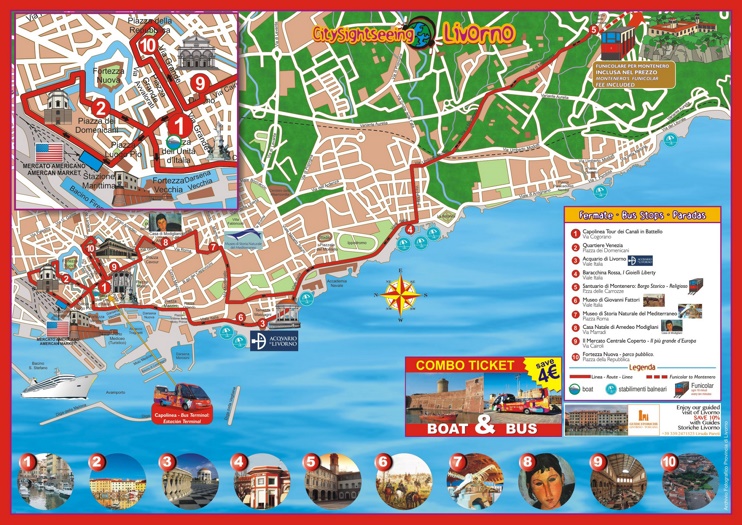 Livorno - Mappa con punti di interesse