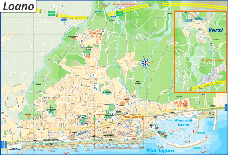 Loano - Mappa Turistica