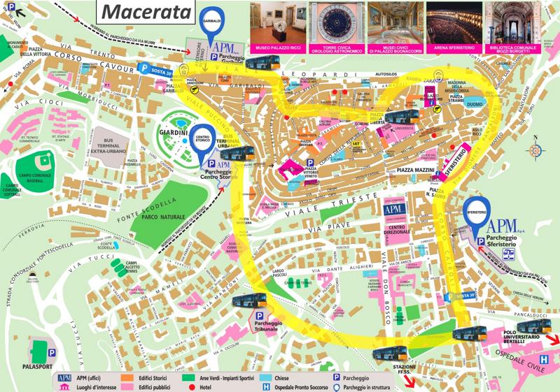 Macerata - Mappa Turistica