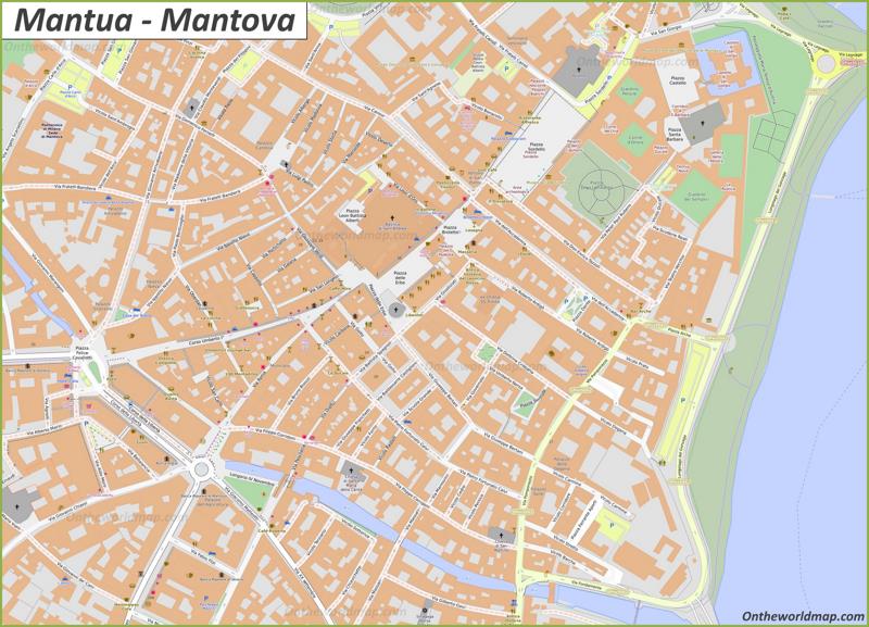 Mantova - Mappa della città vecchia