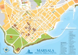 Marsala - Mappa con punti di interesse