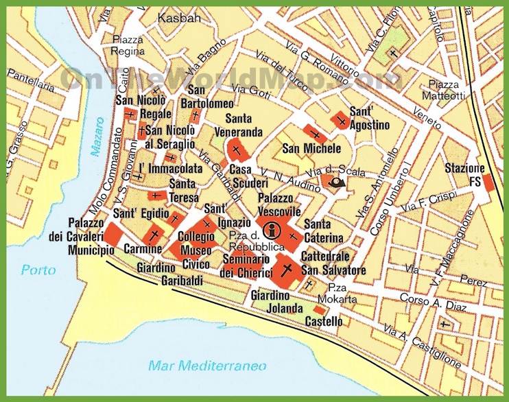 Mazara del Vallo - Mappa Turistica