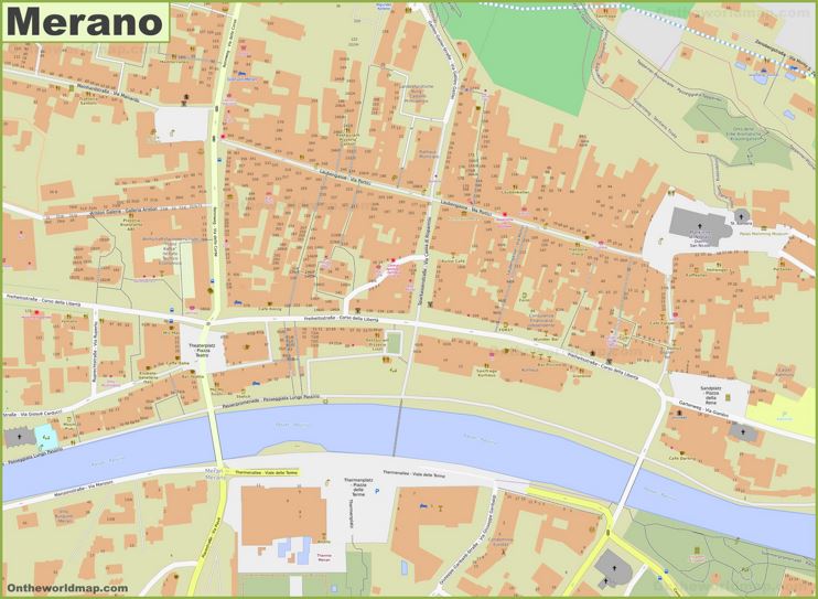 Merano - Mappa della città vecchia