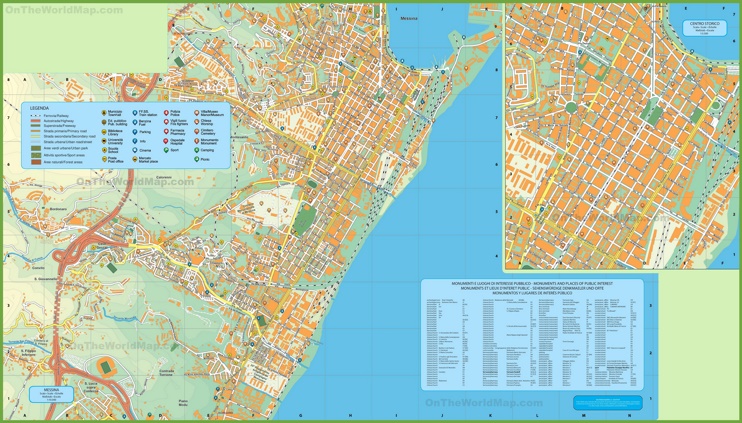 Messina - Mappa Turistica