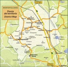 Mappa di Dintorni di Montepulciano