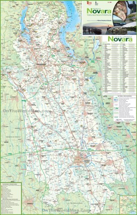 Provincia di Novara - Mappa Turistica