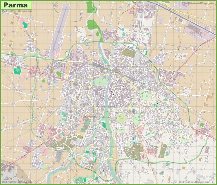 Grande mappa dettagliata di Parma