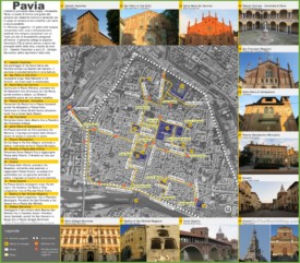 Pavia - Mappa con punti di interesse