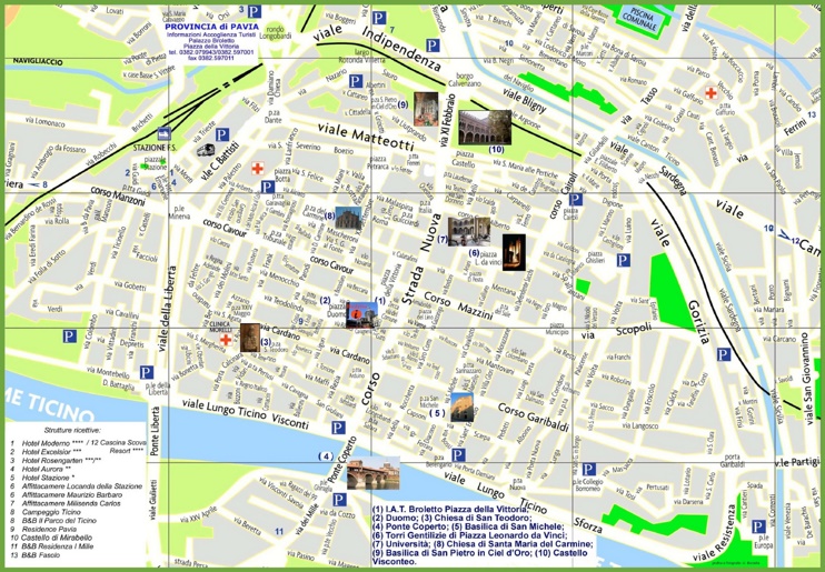 Pavia - Mappa Turistica