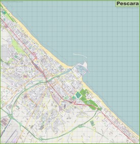 Grande mappa dettagliata di Pescara