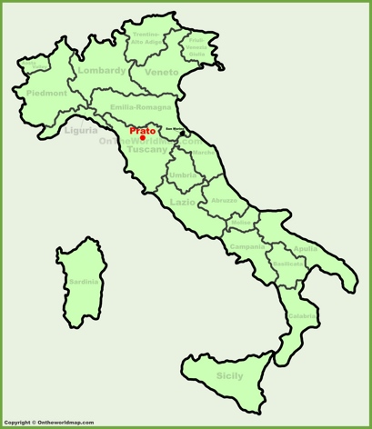 Prato - Mappa di localizzazione