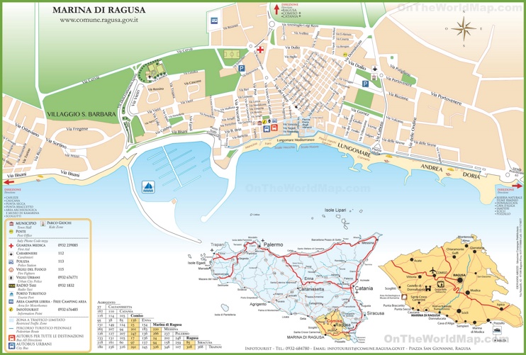 Mappa di Marina di Ragusa