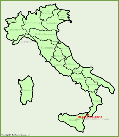 Reggio Calabria - Mappa di localizzazione