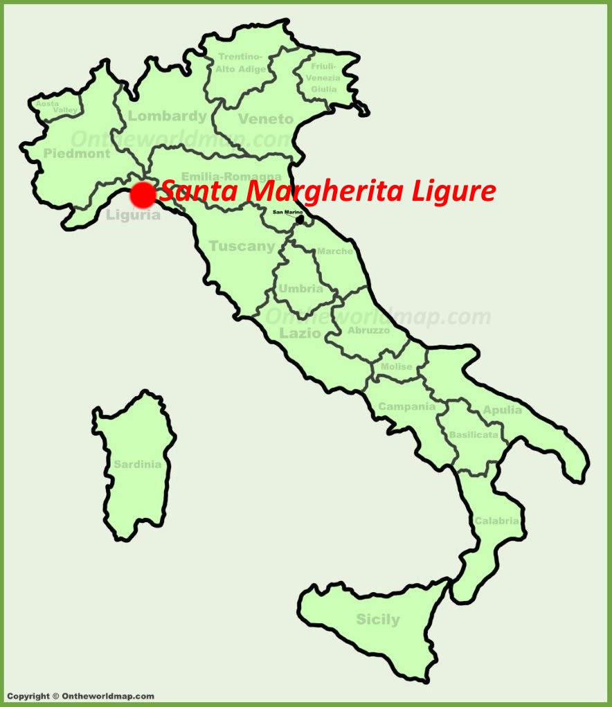 Santa Margherita Ligure sulla mappa dell'Italia