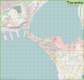 Grande mappa dettagliata di Taranto