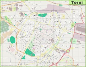 Grande mappa dettagliata di Terni