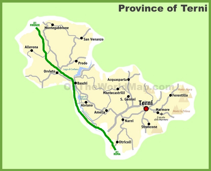 Provincia di Terni Mappa
