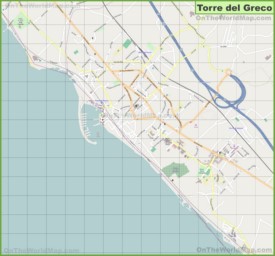 Grande mappa dettagliata di Torre del Greco