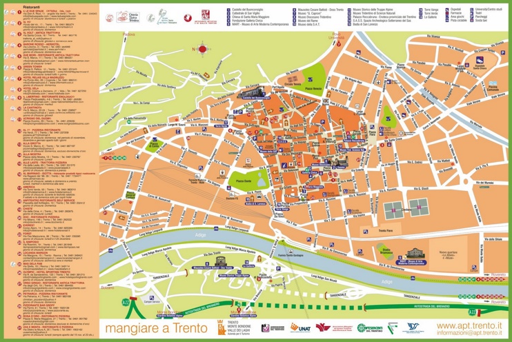 Trento - Mappa Turistica