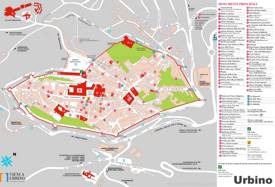 Urbino - Mappa con punti di interesse