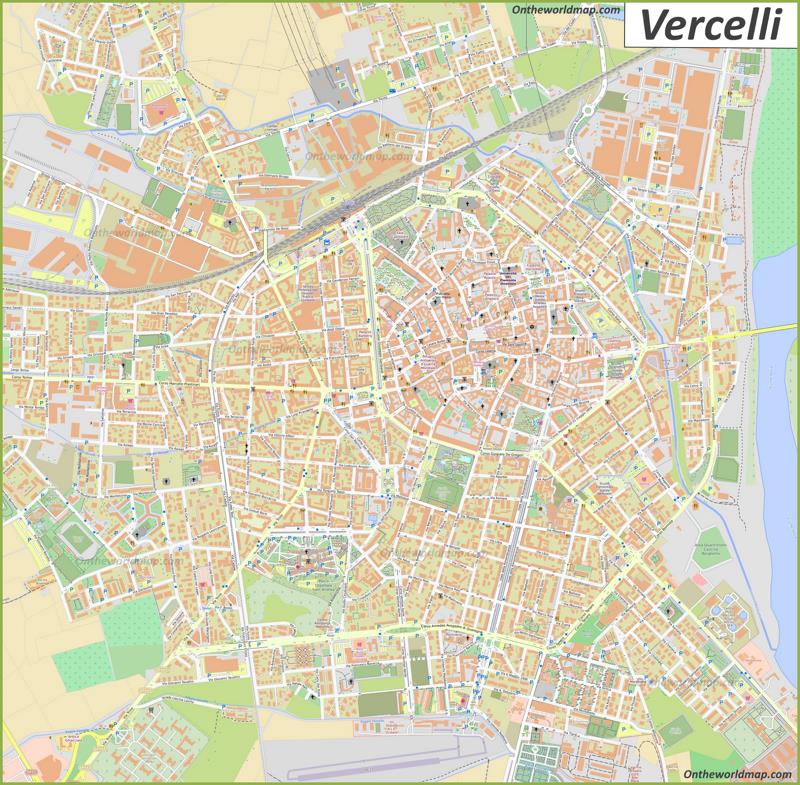 Mappa di Vercelli