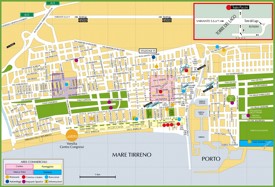 Mappa turistica di Viareggio centro città
