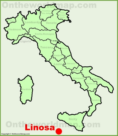 Linosa - Mappa di localizzazione