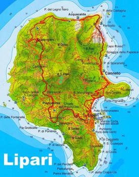 Lipari - Mappa Turistica
