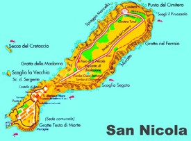 Mappa dell'isola di San Nicola