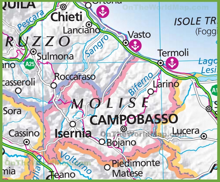 Grande mappa della Molise
