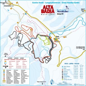 Alta Badia - Mappa dello sci di fondo
