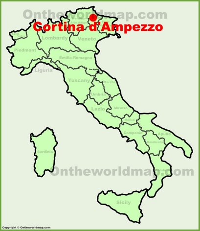 Cortina d'Ampezzo - Mappa di localizzazione