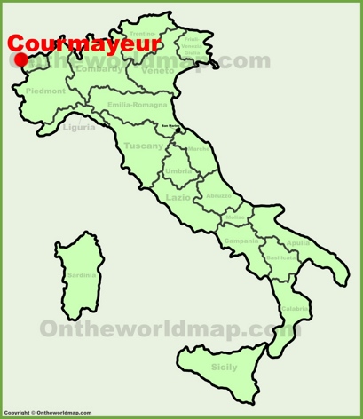 Courmayeur - Mappa di localizzazione