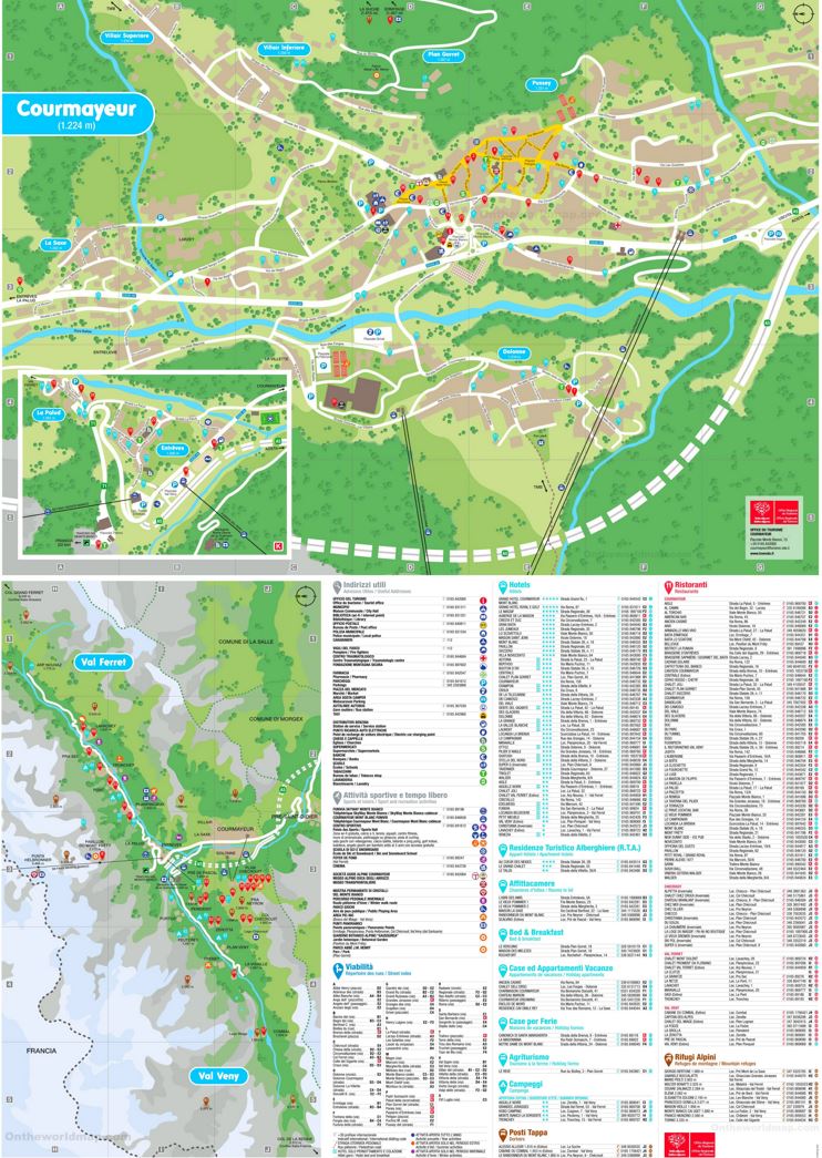 Courmayeur - Mappa Turistica