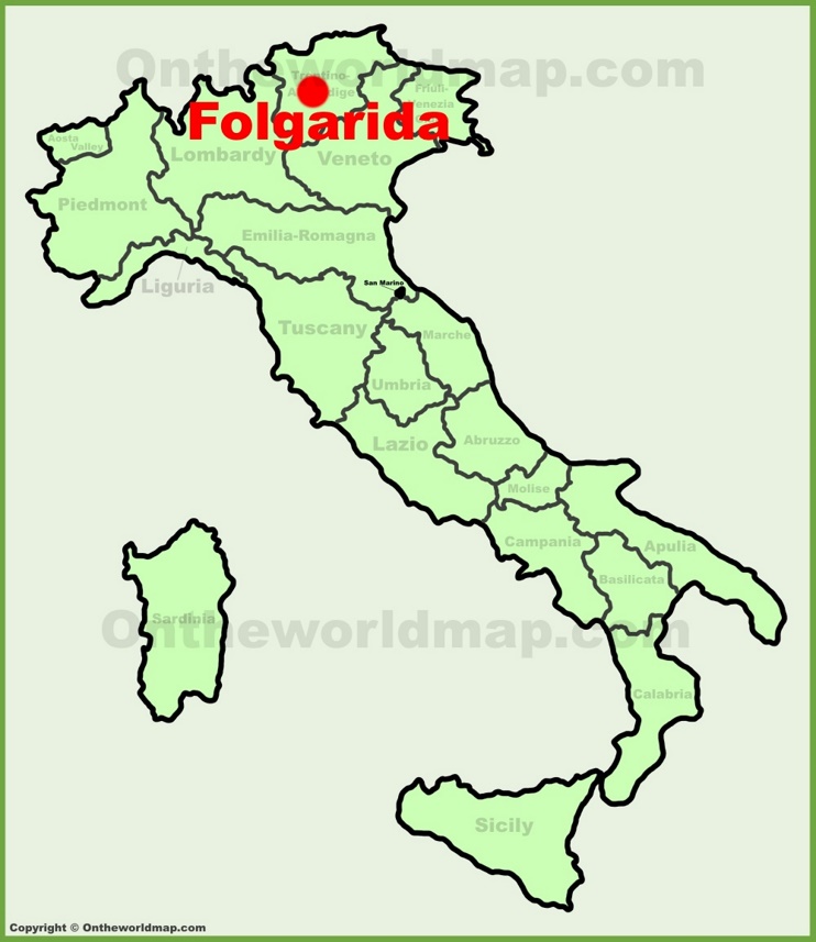 Folgarida sulla mappa dell'Italia
