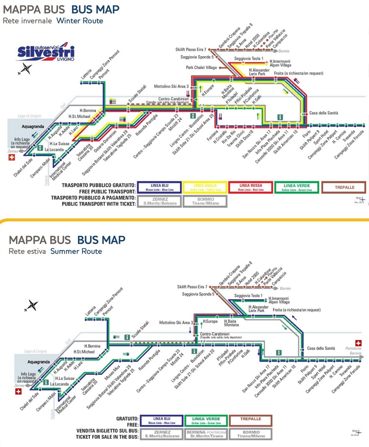 Livigno - Mappa dell'autobus