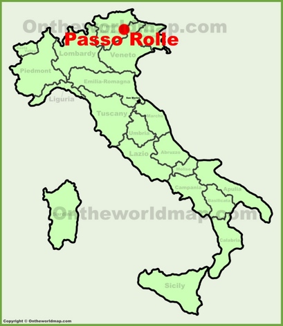 Passo Rolle - Mappa di localizzazione